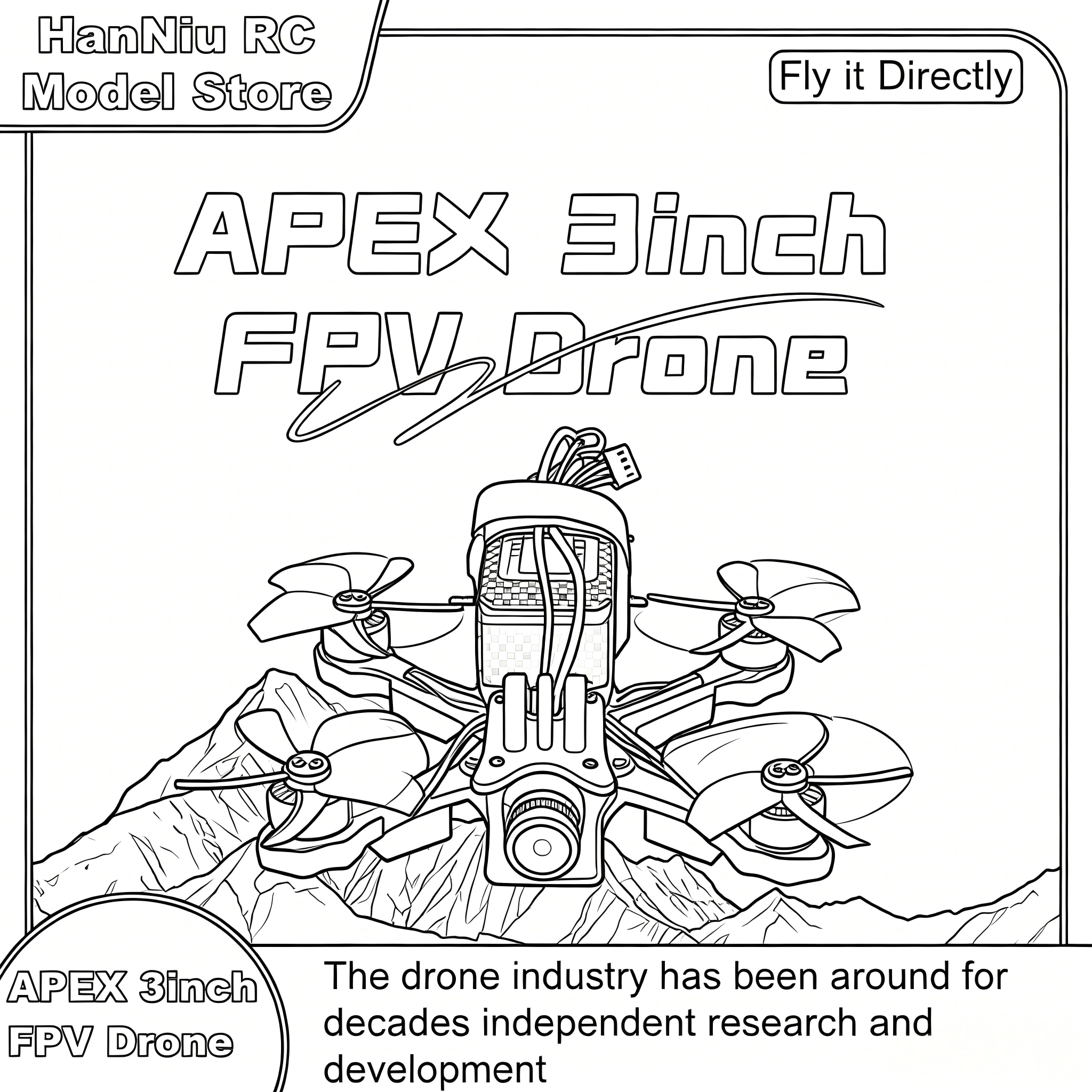 B-CUBE APEX 3inch FPV Drone Fr - Drone Kit Octocopter avis et prix