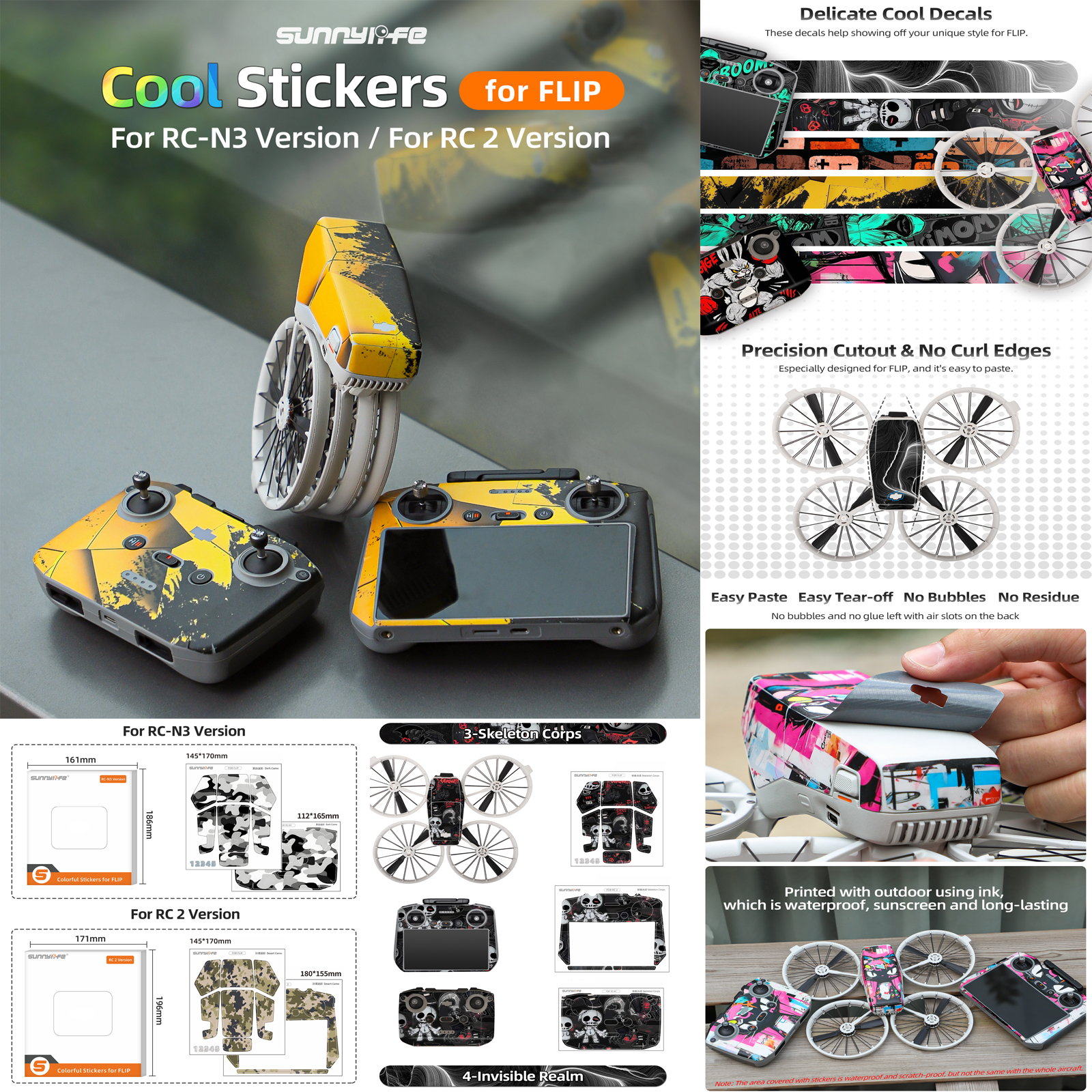 Sunnylife Sticker Kit for DJI  - Drone Kit Waterproof avis et prix