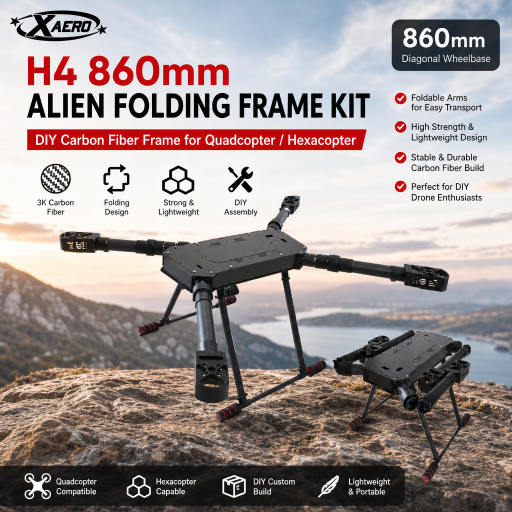 XAERO DIY H4 860mm Alien Foldi - Drone Kit Hexacopter avis et prix