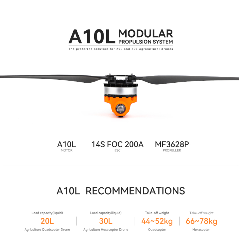 T-MOTOR A10L 12S 14S High Powe - Drone Kit Hexacopter avis et prix
