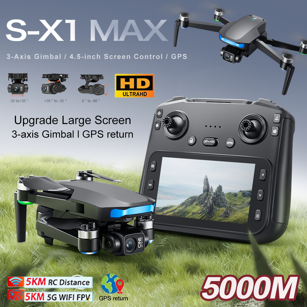 New S-X1 MAX Drone GPS 8K Prof - Drone Kit Professional avis et prix